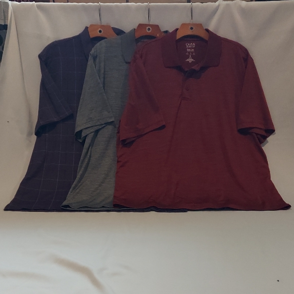 Van Heusen Red and Gray Polo Shirts Casual Wear